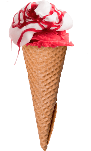 Мороженное с клубничным джемом.