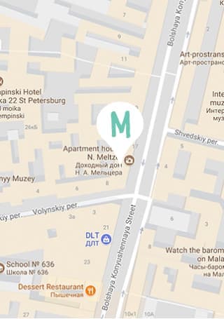 Офис компании по адресу набережная реки Карповки, 5, литера П, Санкт-Петербург.