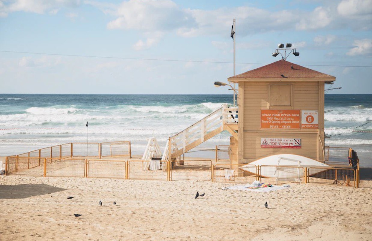Фото пляжа в Израиле.